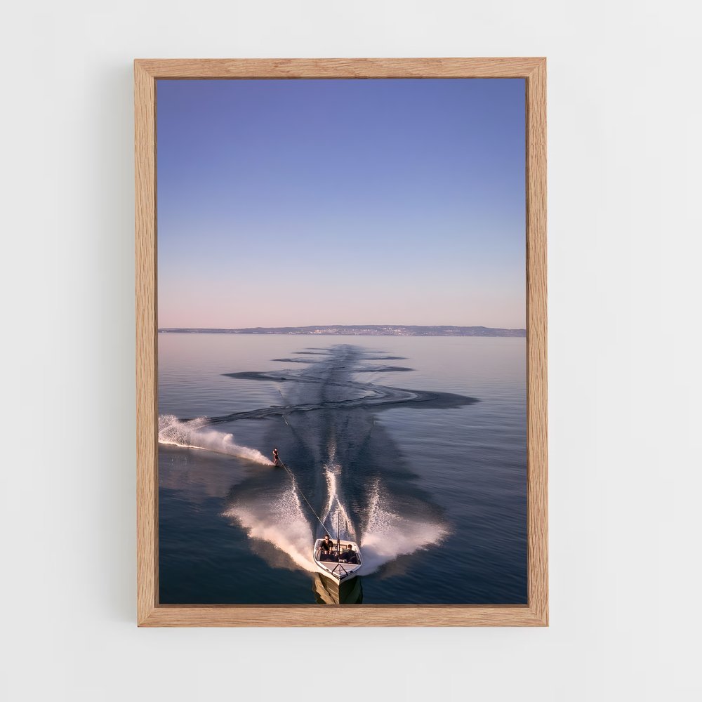 Poster Glisse Évasion – affiche Ski nautique (vue 4)